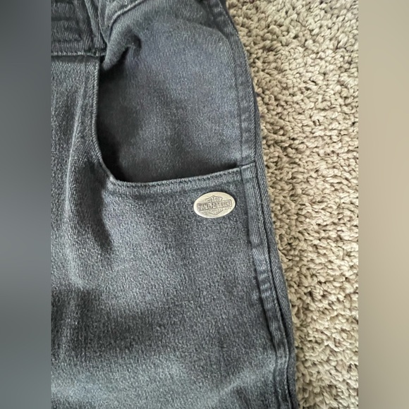 Harley‎ Davidson hi rise 10 skinny denim jeans biker grunge womens motorcycle - Picture 9 of 9